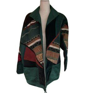 Solveig Open Jacket Size Large L Womens Reversible Canvas Patchwork Cape Town